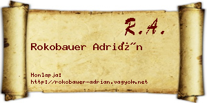 Rokobauer Adrián névjegykártya